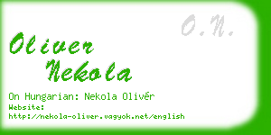 oliver nekola business card