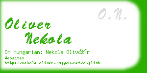 oliver nekola business card